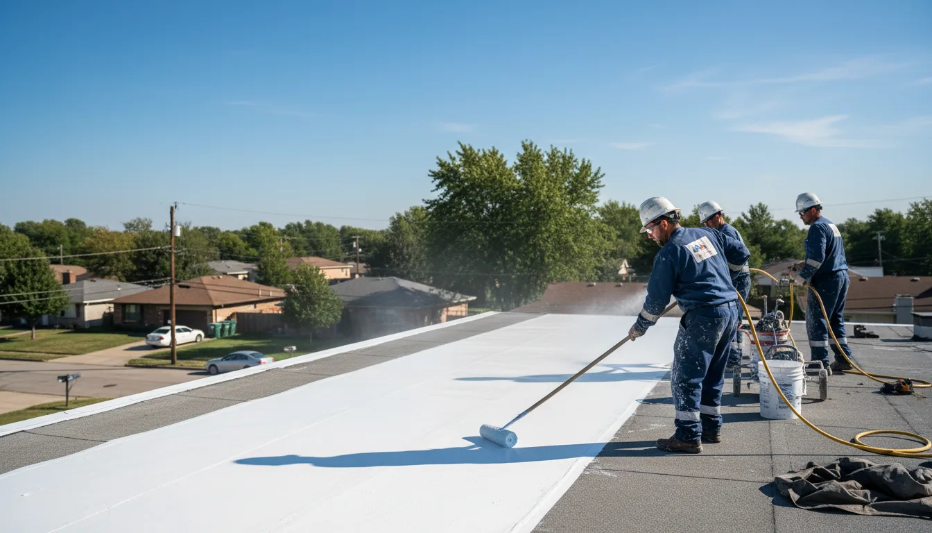 Commercial roof coating in Hampshire, IL near me